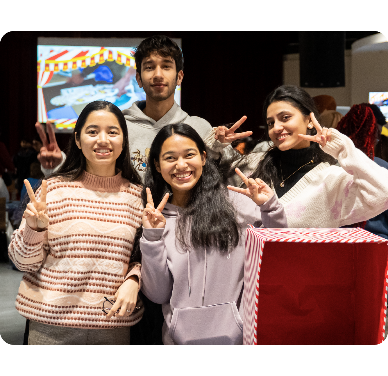 Group of club members at the Clubs and Communities fair.