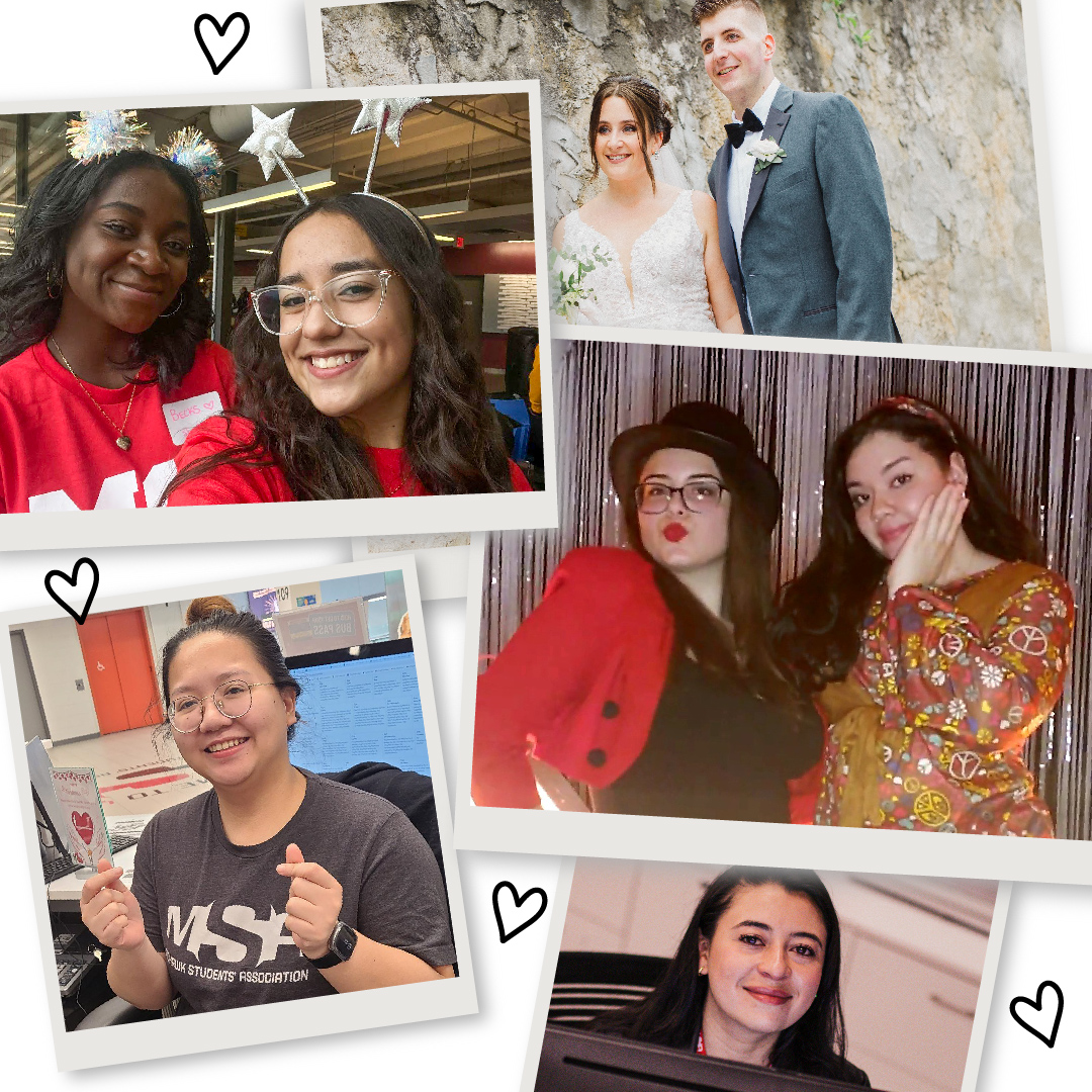 Polaroid photos of students who are featured in the blog post.